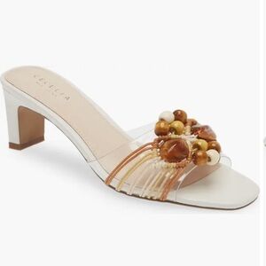 Cecelia New York Anna Belle Beaded Block Heel Sandal - Size 6M